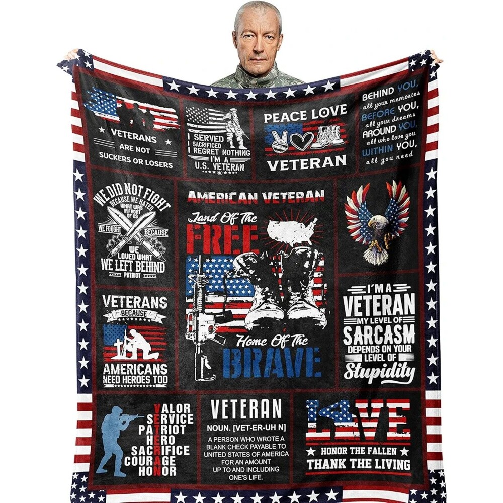 Air Force Veteran Throw Blanket NEW